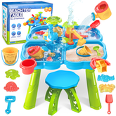 YCFUN Outdoor Toys 4-in-1 Water Tables for Toddlers Kids, Beach Sand Toy for Backyard